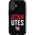 University of Utah Interlocking U iPhone 16 Plus Impact Case